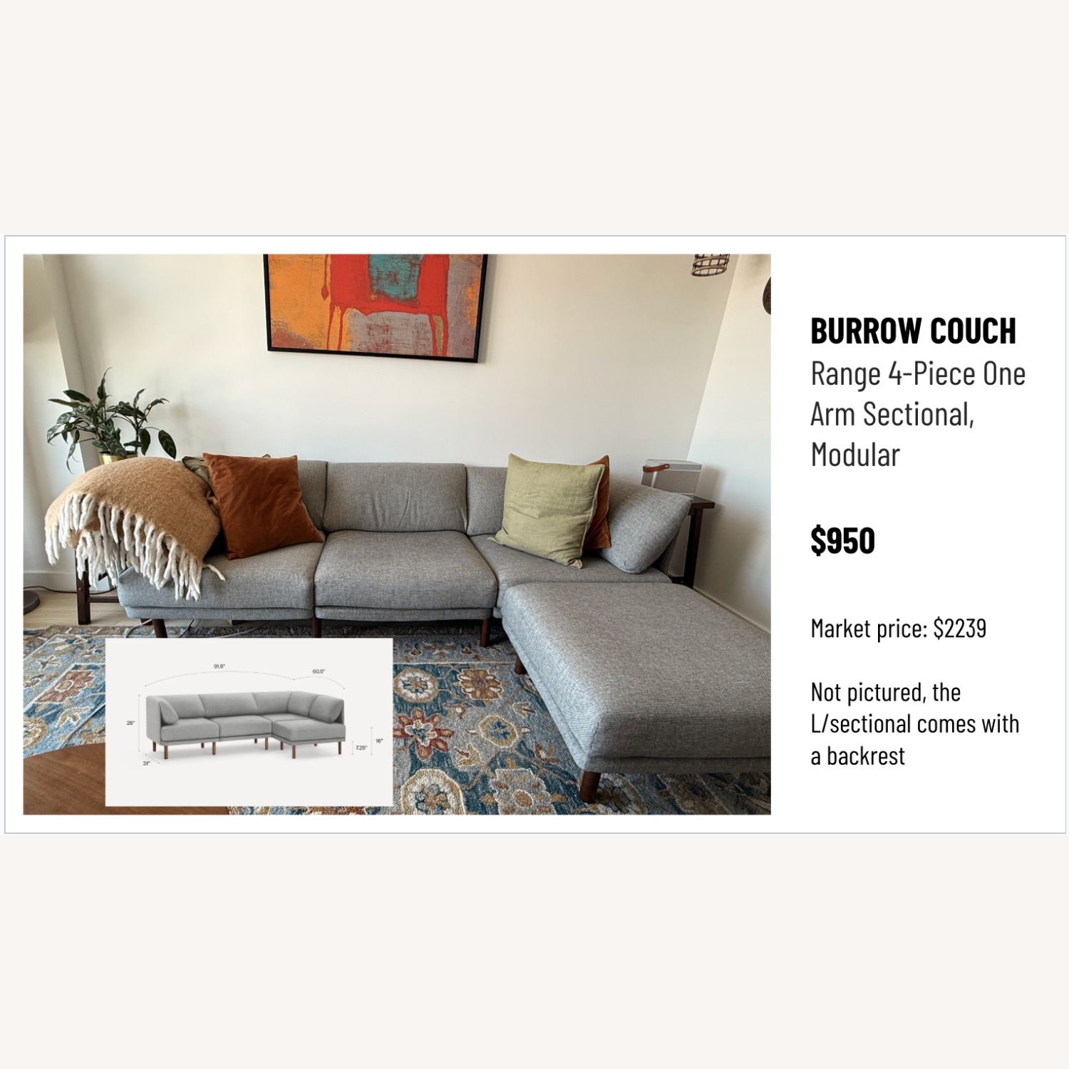 Burrow Range 4-Piece Sectional - image-6