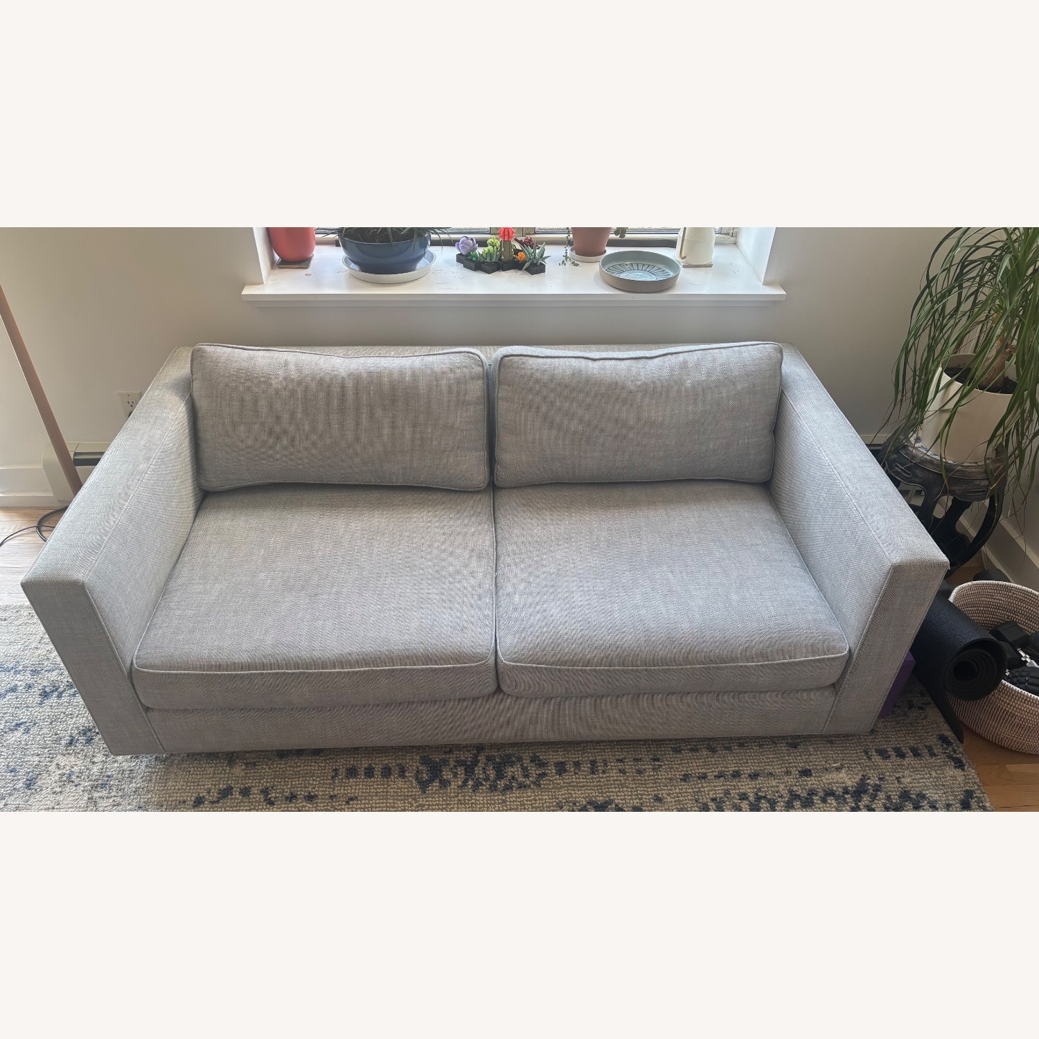 Restoration Hardware Maddox Light Gray 2 Seater Sofa - image-2