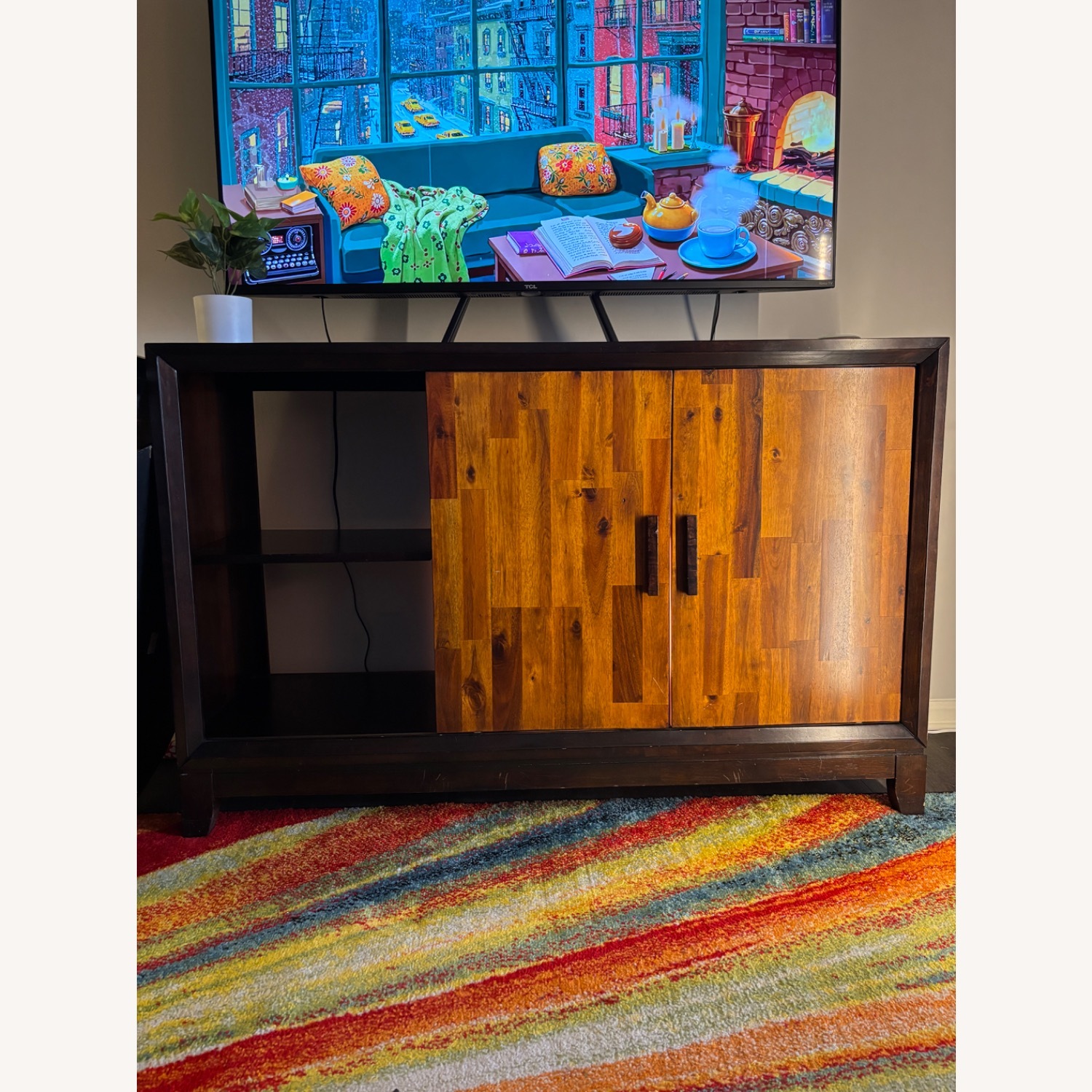 Vintage/Antique Finds Dark Brown Media Storage - image-6