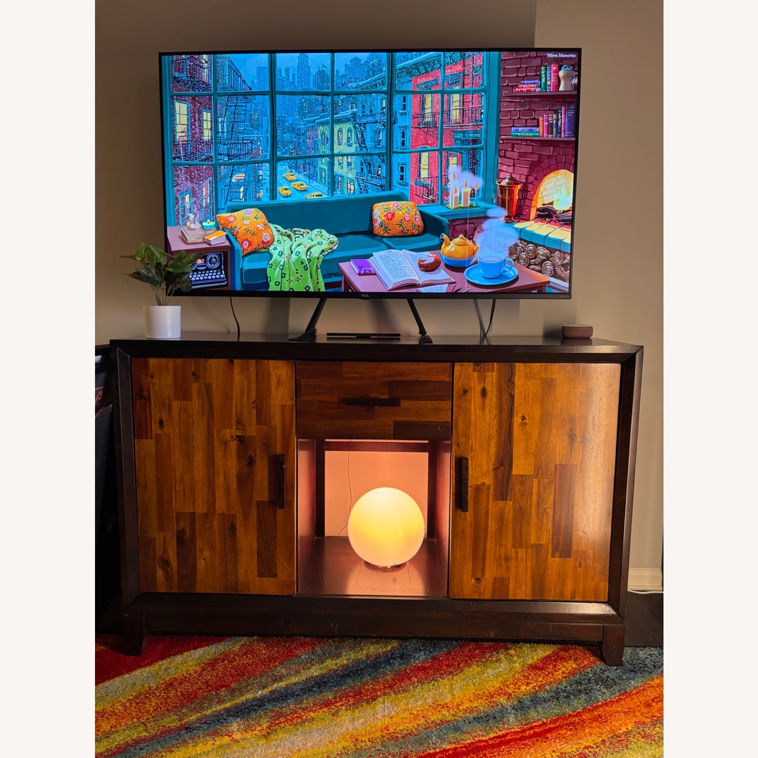 Vintage/Antique Finds Dark Brown Media Storage - image-1