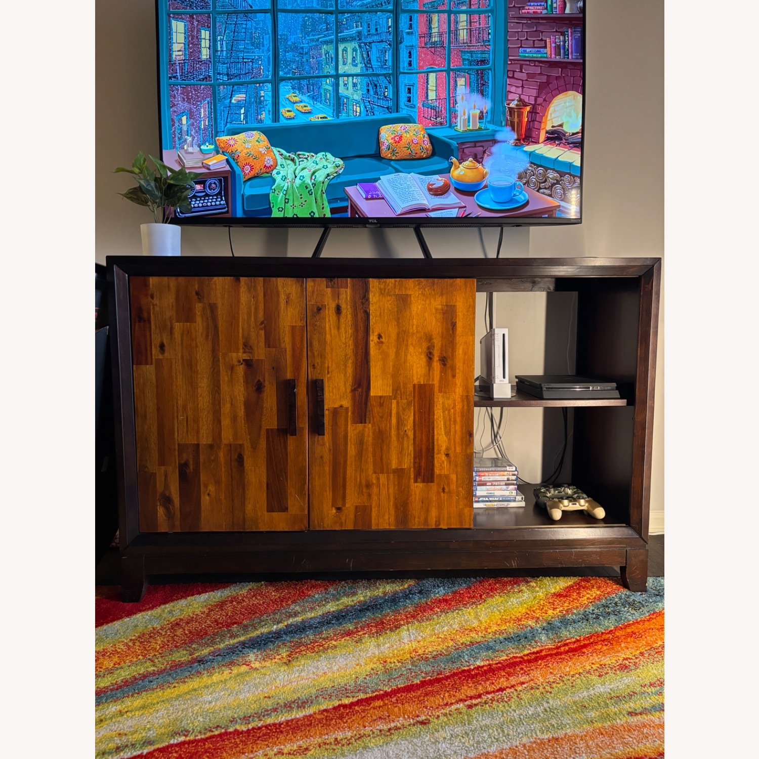 Vintage/Antique Finds Dark Brown Media Storage - image-5