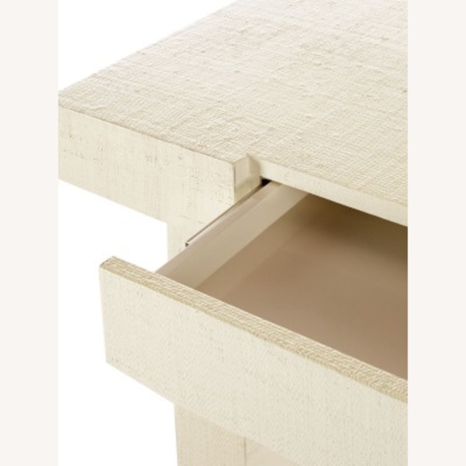 CB2 Bianca Lacquered Linen Parsons Desk - image-3