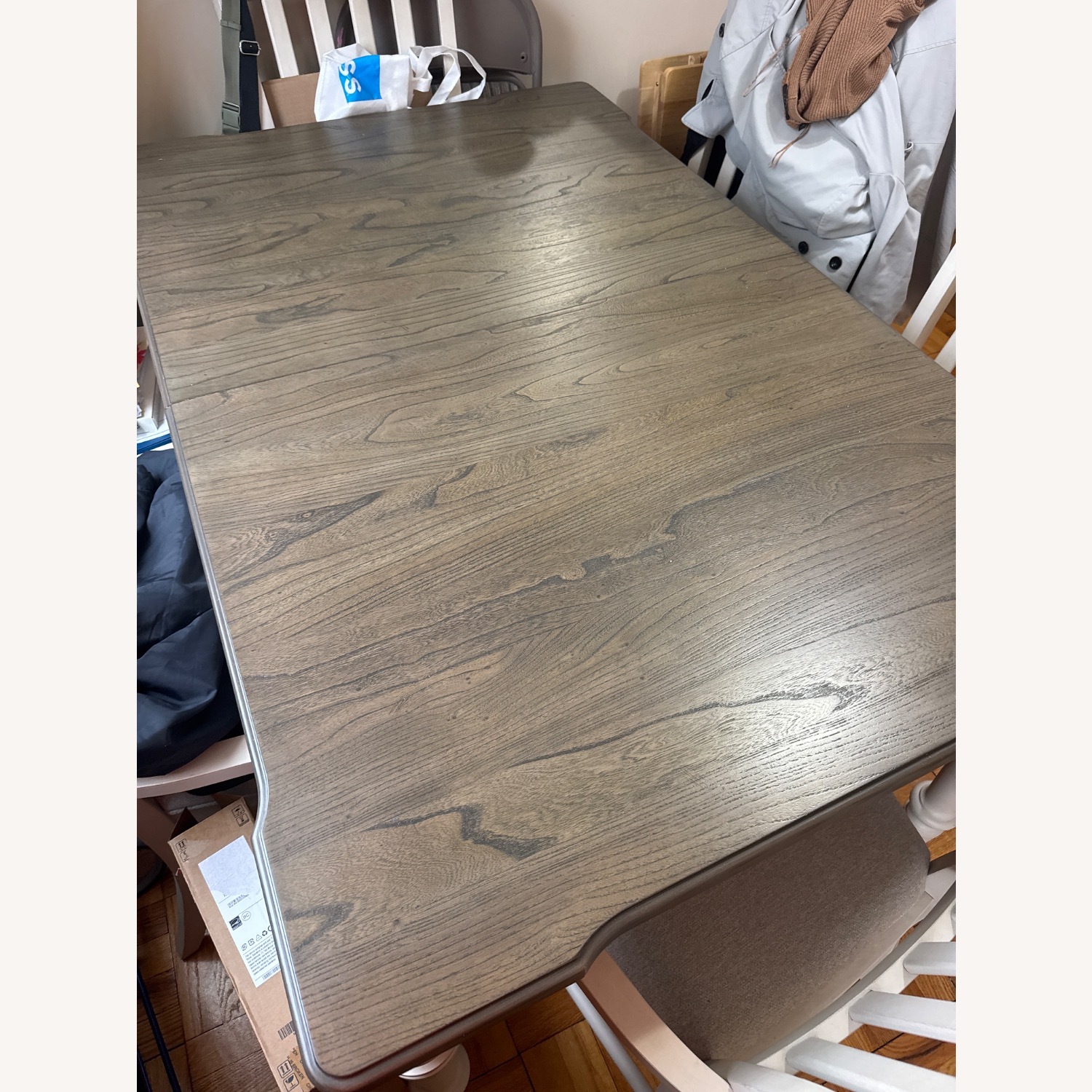 Light Gray Wood Dining Table - image-3