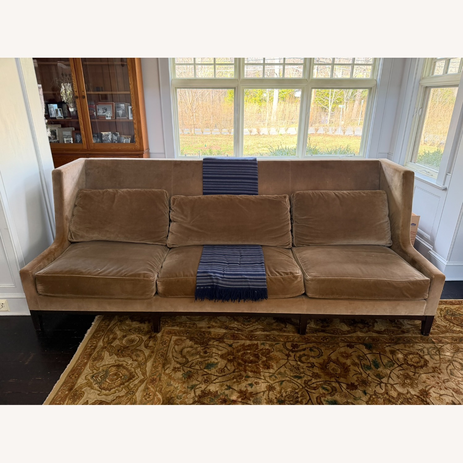 Holly Hunt High Back Mohair Sofa - image-1