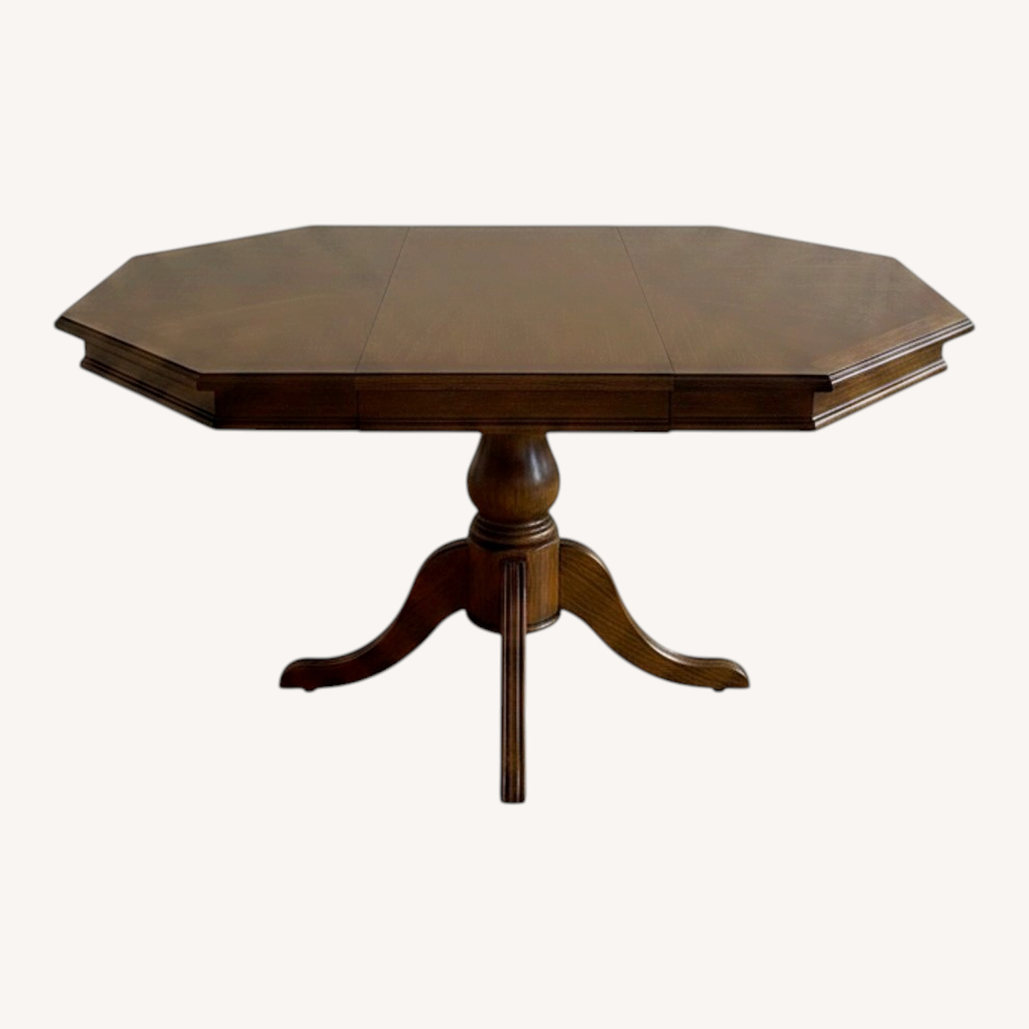 Solid Wood Dining Table With Chairs and Leaves - image-0