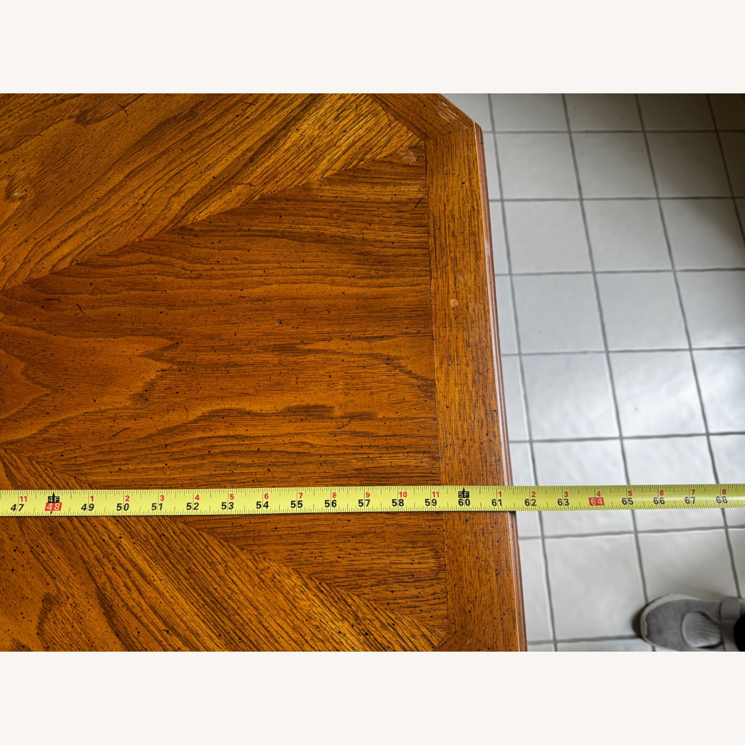 Solid Wood Dining Table With Chairs and Leaves - image-7