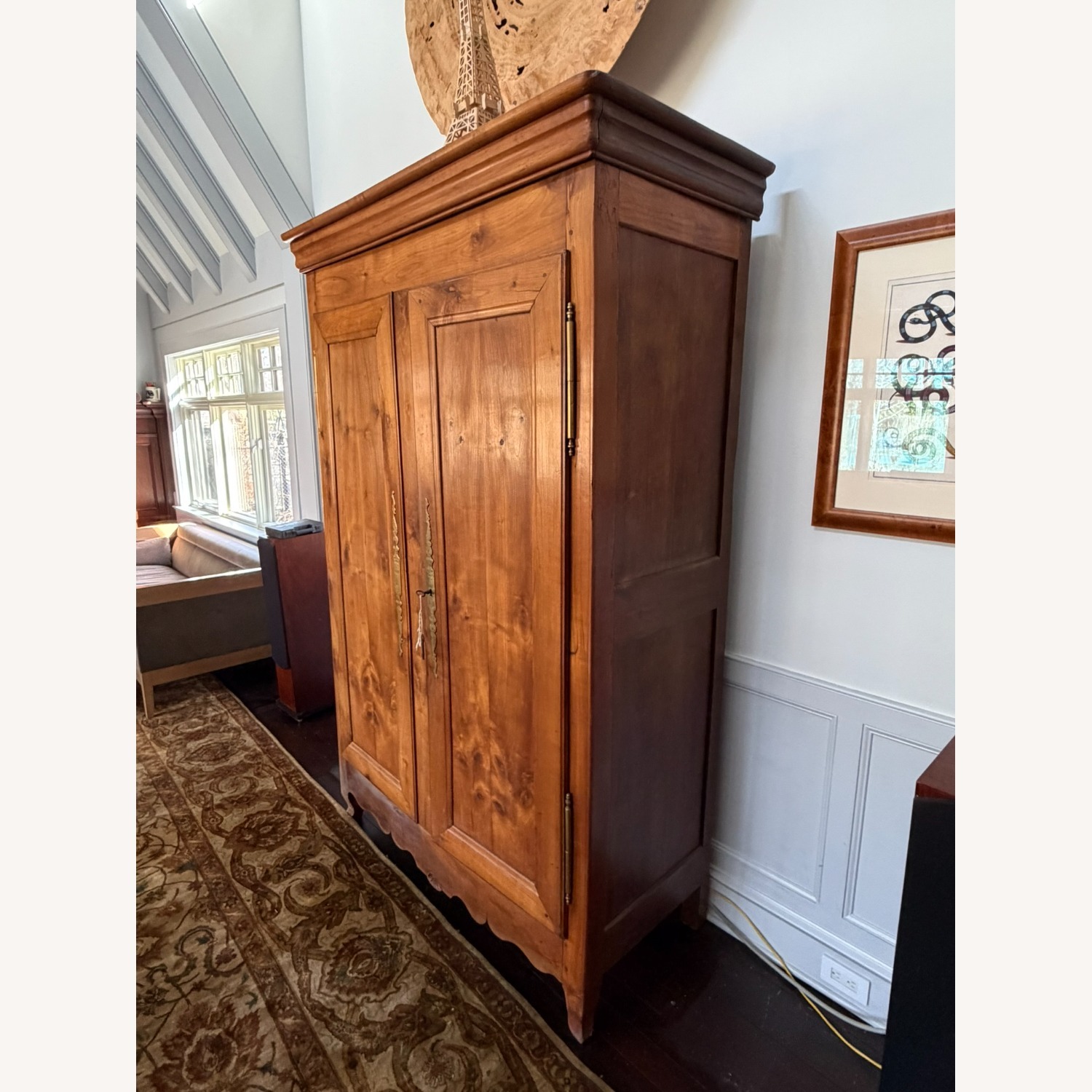 Dark Brown Wood Armoire - image-3