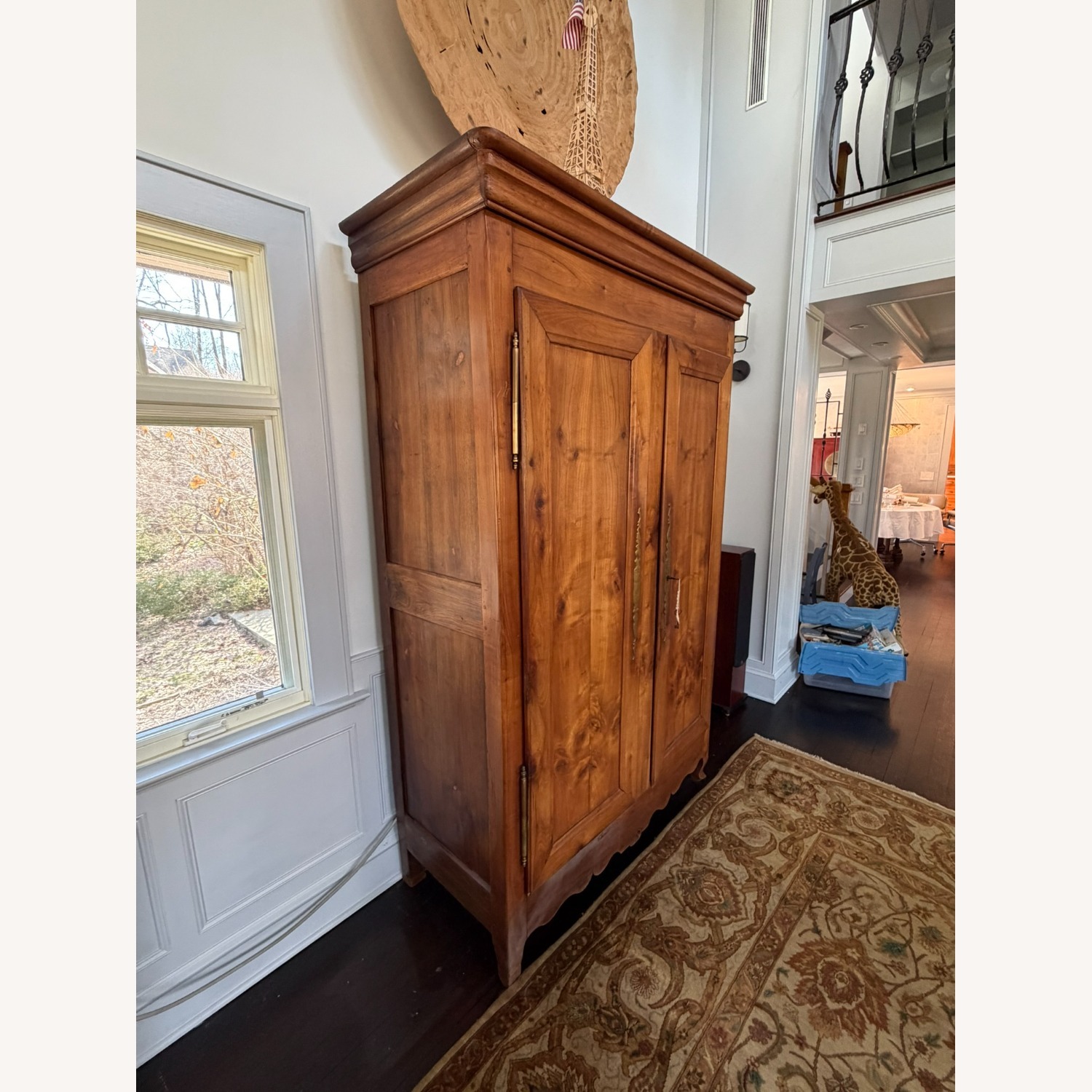 Dark Brown Wood Armoire - image-2