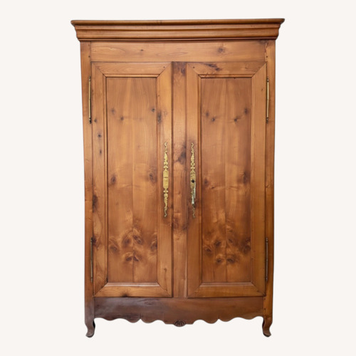 Used Dark Brown Wood Armoire for sale on AptDeco
