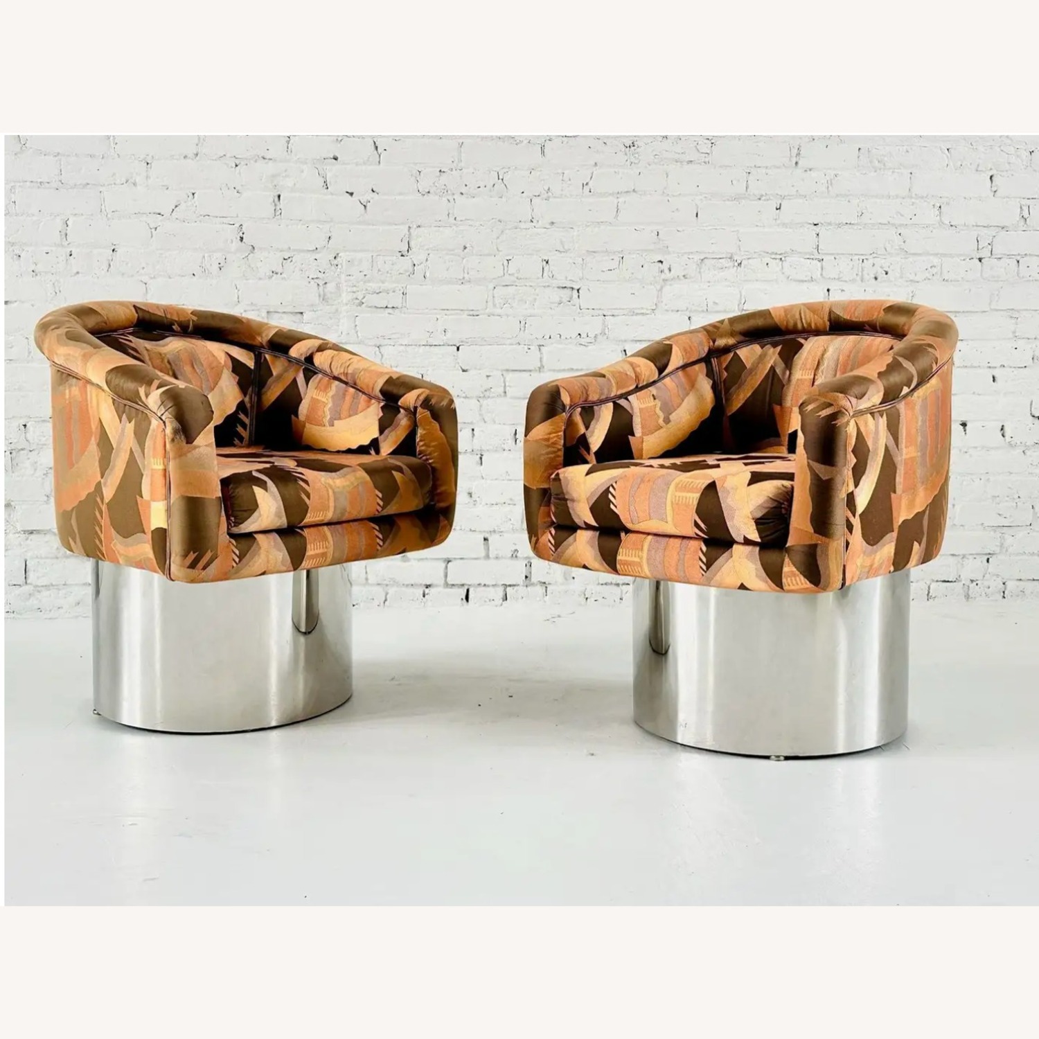 Vintage/Antique Silver Metal Accent Chairs - image-3