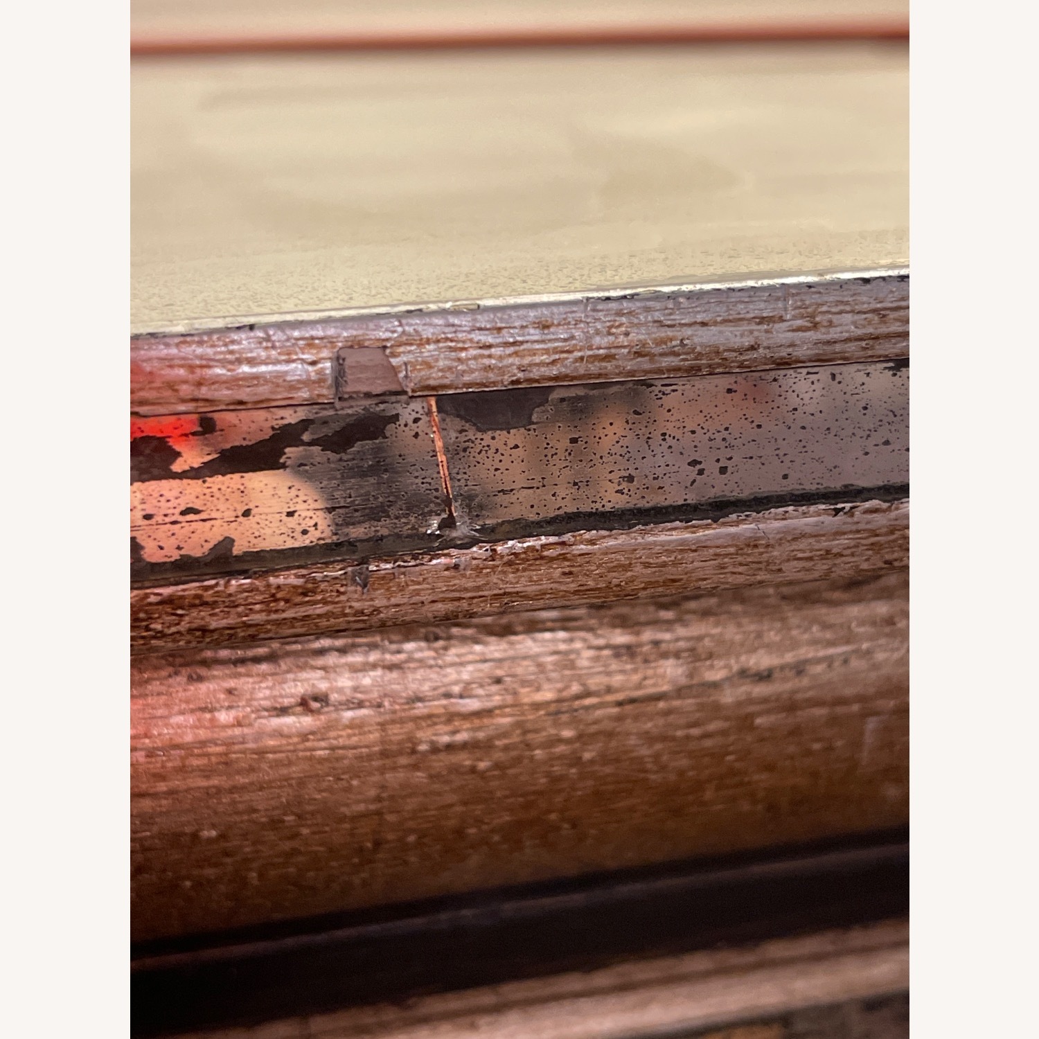 Vintage Mirrored Wooden 6 Drawer Dresser  - image-8