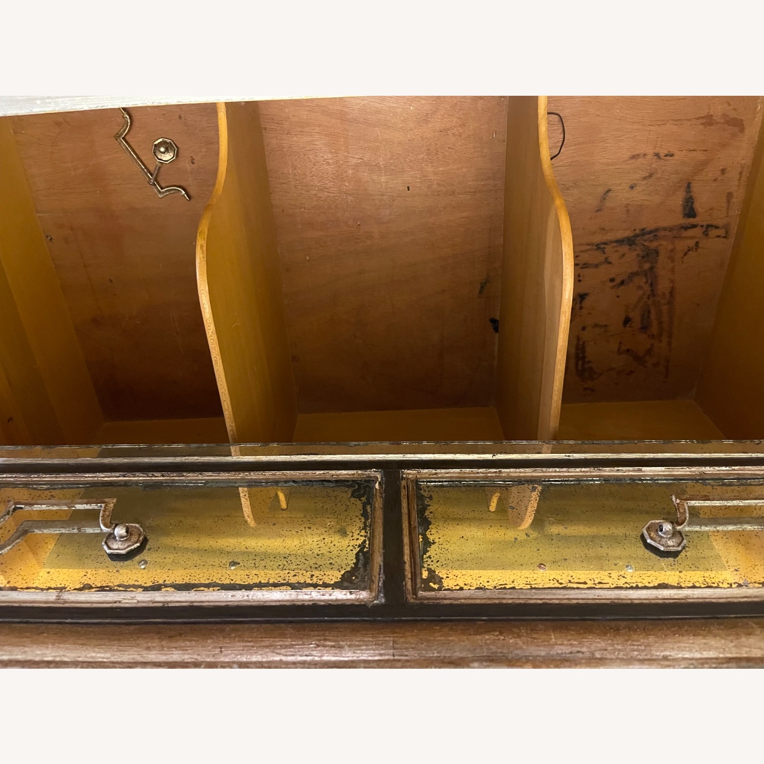 Vintage Mirrored Wooden 6 Drawer Dresser  - image-3