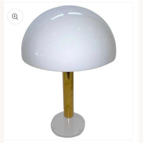 Used Mushroom Brass Touch Activated Lamp for sale on AptDeco