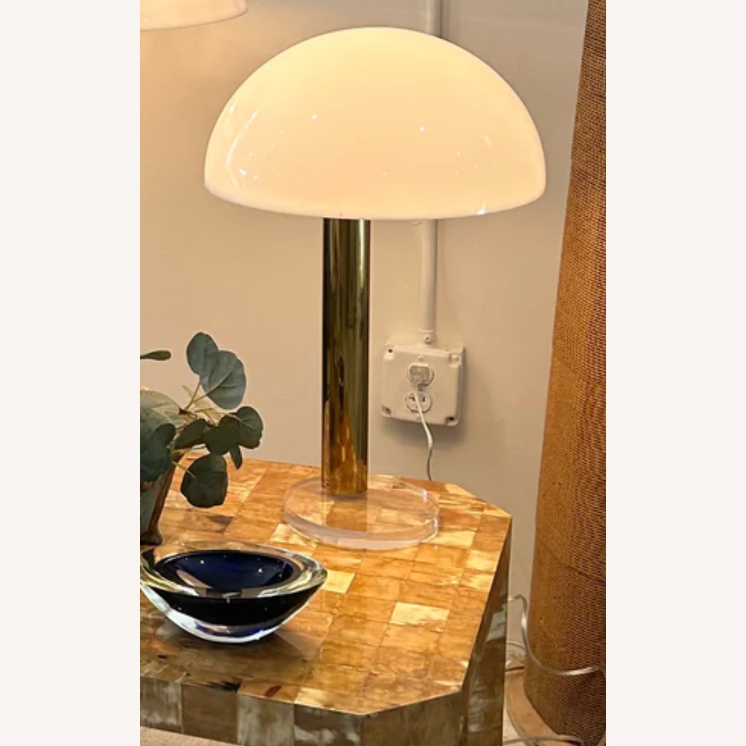 Mushroom Brass Touch Activated Lamp - image-3
