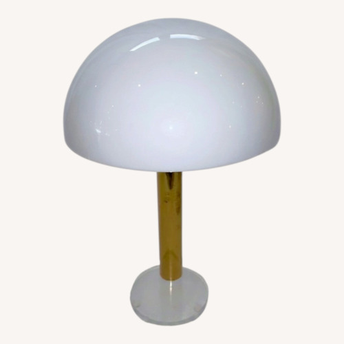 Used Mushroom Brass Touch Activated Lamp for sale on AptDeco