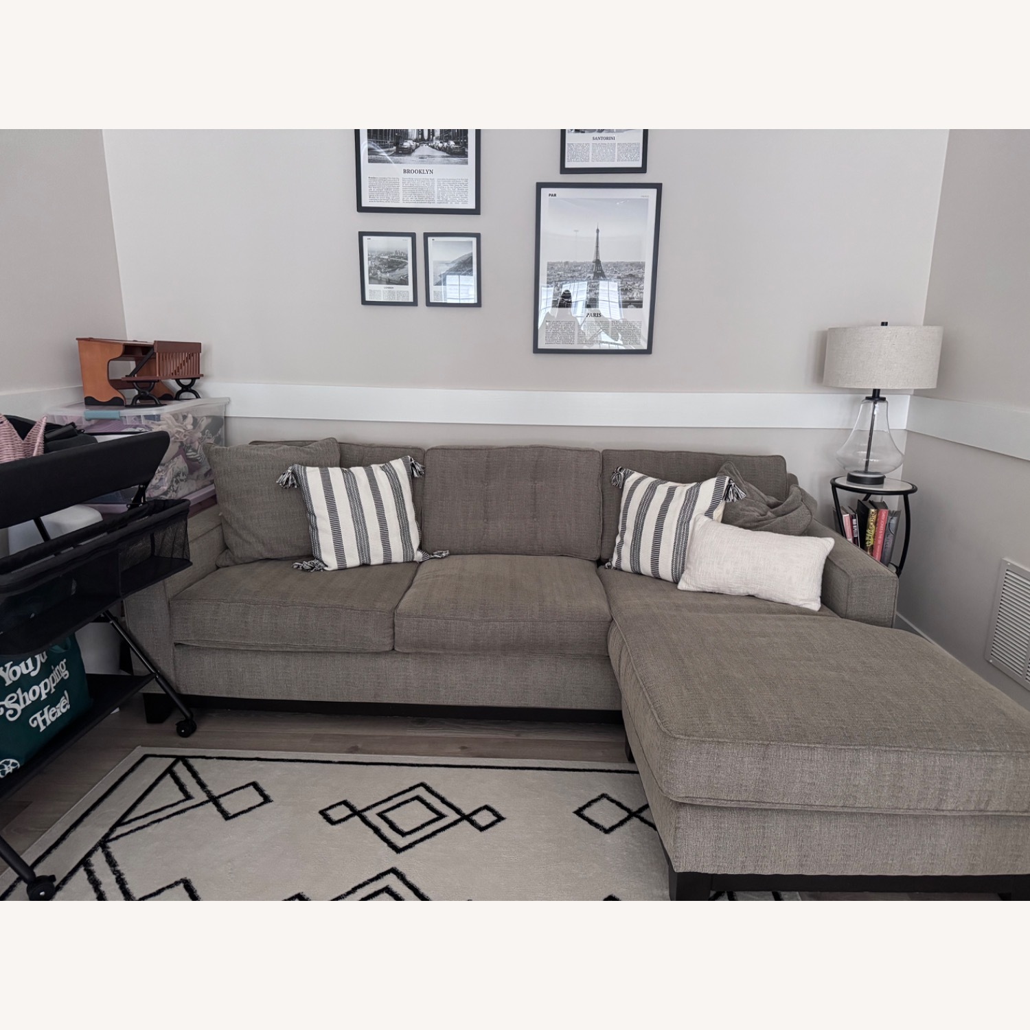 Macy's Light Brown Fabric Sleeper Sofa - image-1