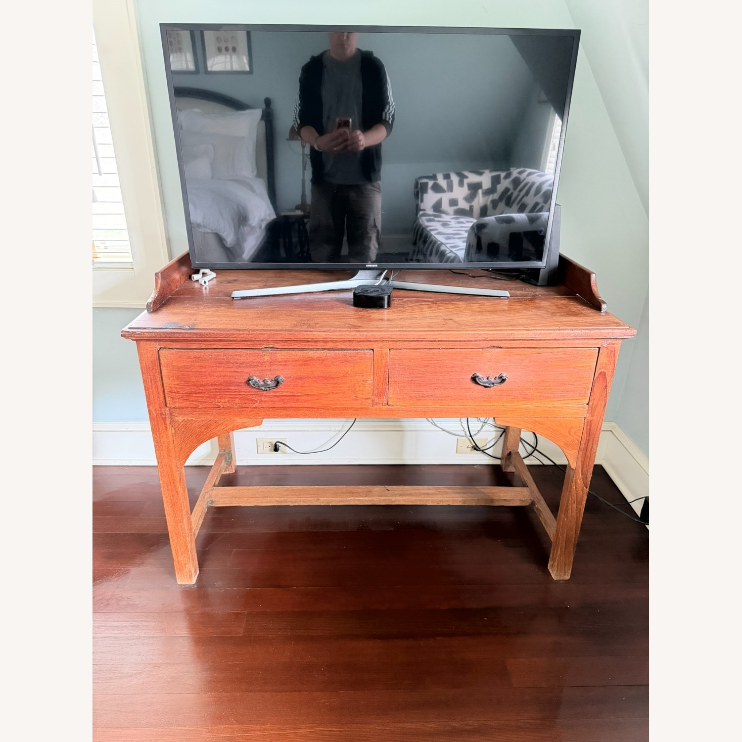 Vintage/Antique Finds Natural Wood Desk - image-1