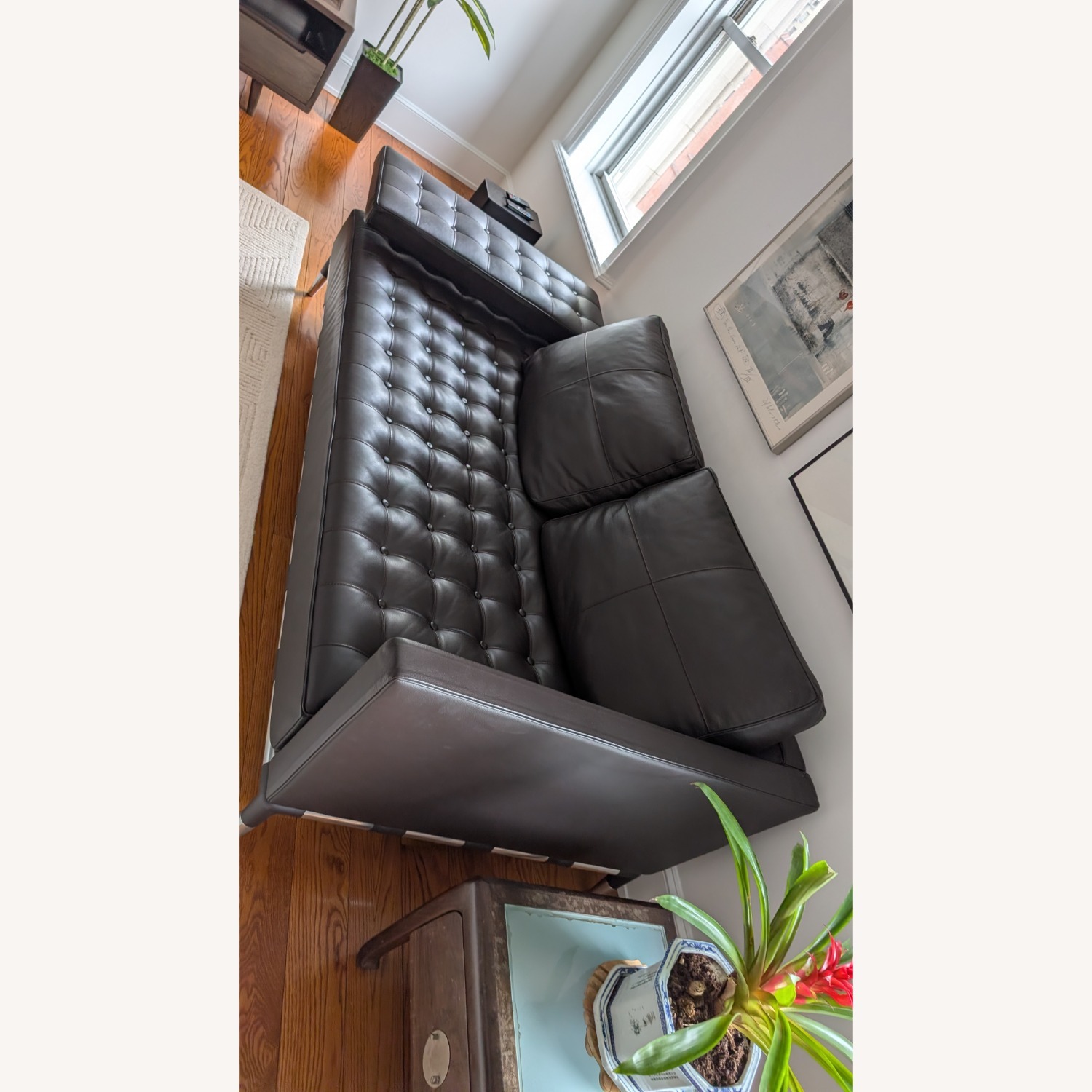 Cassina Privé Dark Brown Leather 2 Seater Sofa - image-6