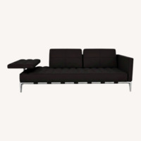 Cassina Privé Dark Brown Leather 2 Seater Sofa