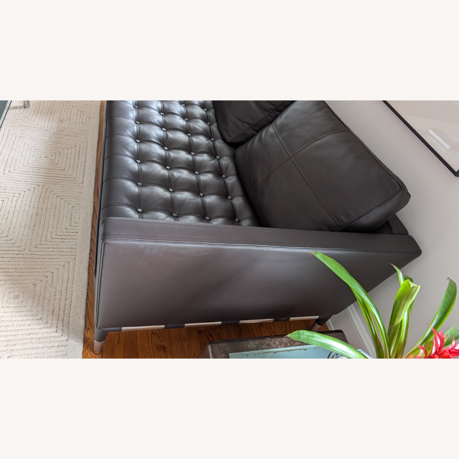 Cassina Privé Dark Brown Leather 2 Seater Sofa - image-5