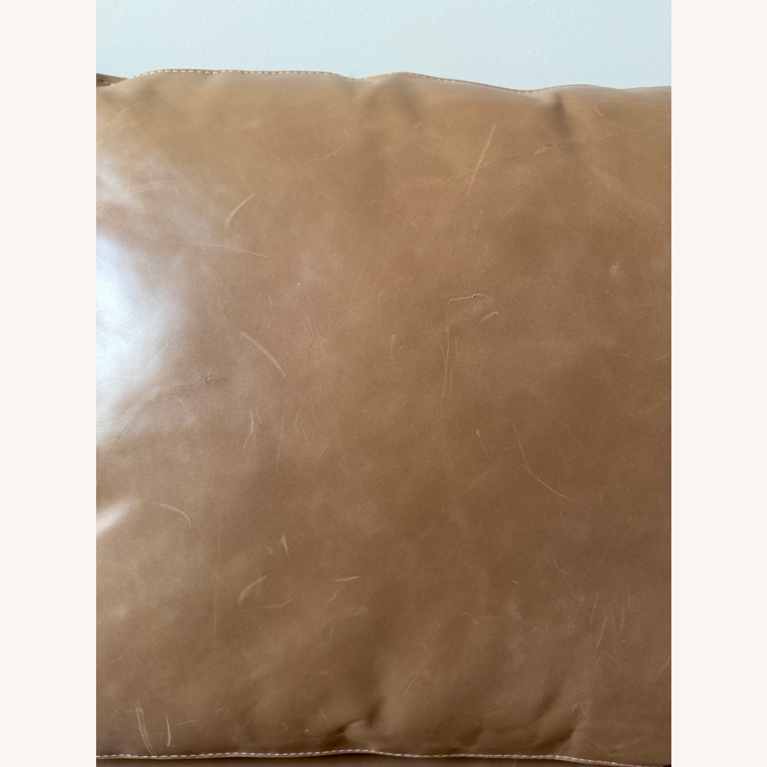 Crate & Barrel Axis Light Brown Leather Sleeper Sofa - image-10