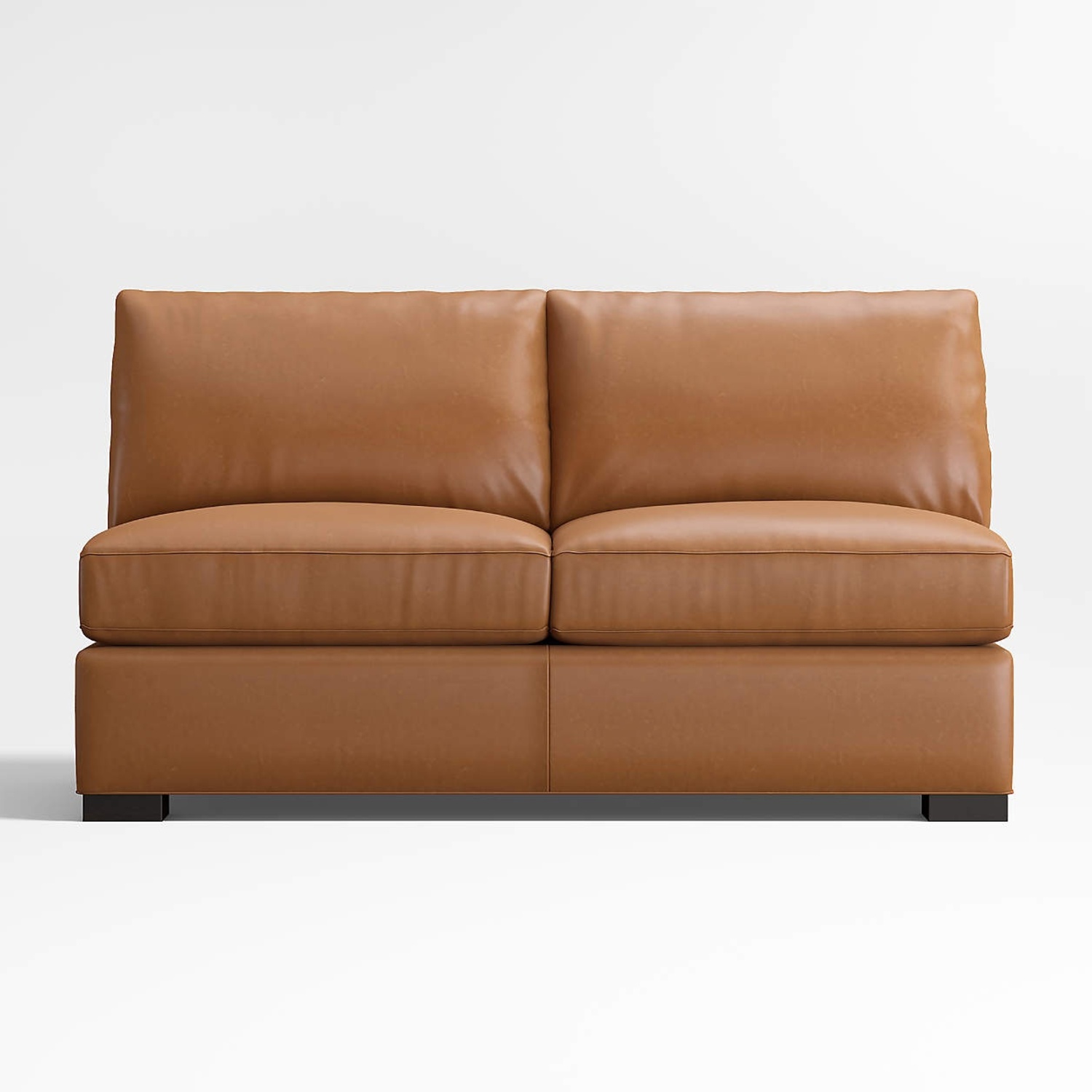 Crate & Barrel Axis Light Brown Leather Sleeper Sofa - image-11