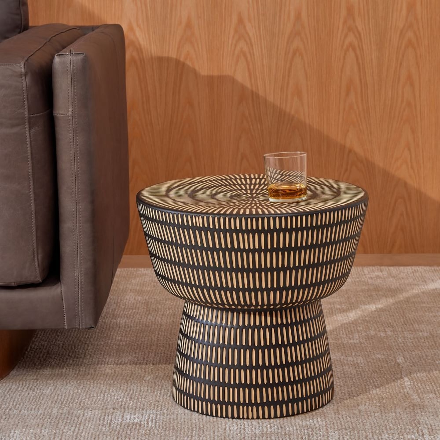 West Elm Faroe Textured Side Table (13") - image-4