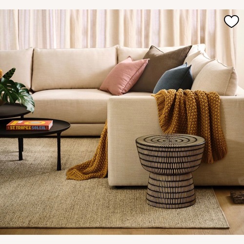 Used West Elm Faroe Textured Side Table (13") for sale on AptDeco