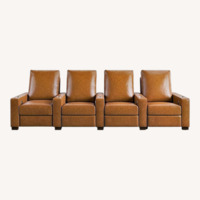 Pottery Barn Dark Brown Leather Recliners