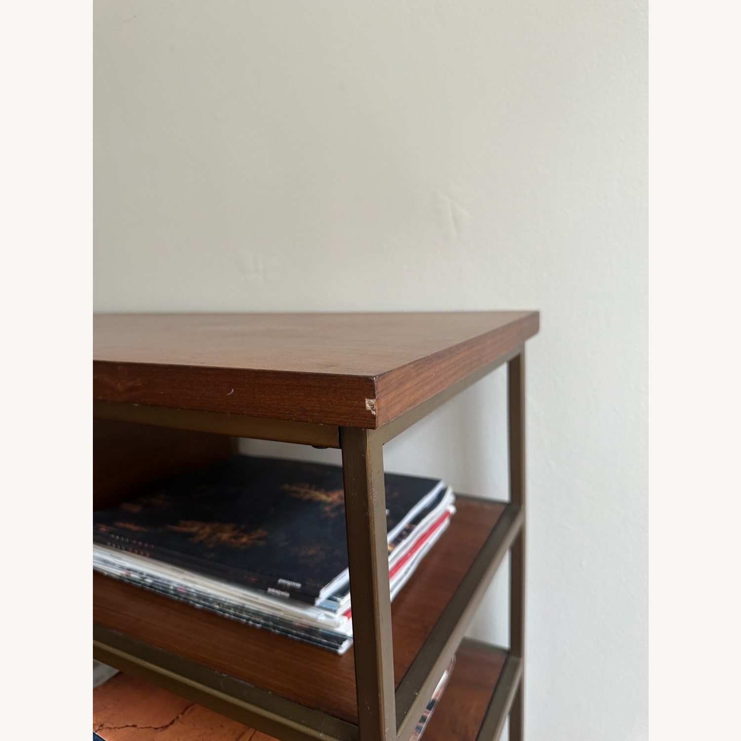 West Elm Nook Mid-Century Walnut & Brass Console - image-7