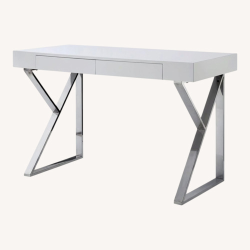 Used Modani Jonathan Desk White Wood Desk for sale on AptDeco
