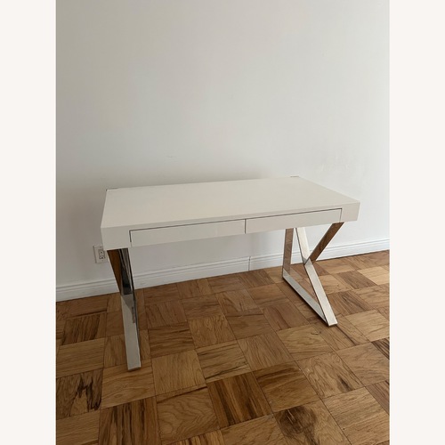 Used Modani Jonathan Desk White Wood Desk for sale on AptDeco
