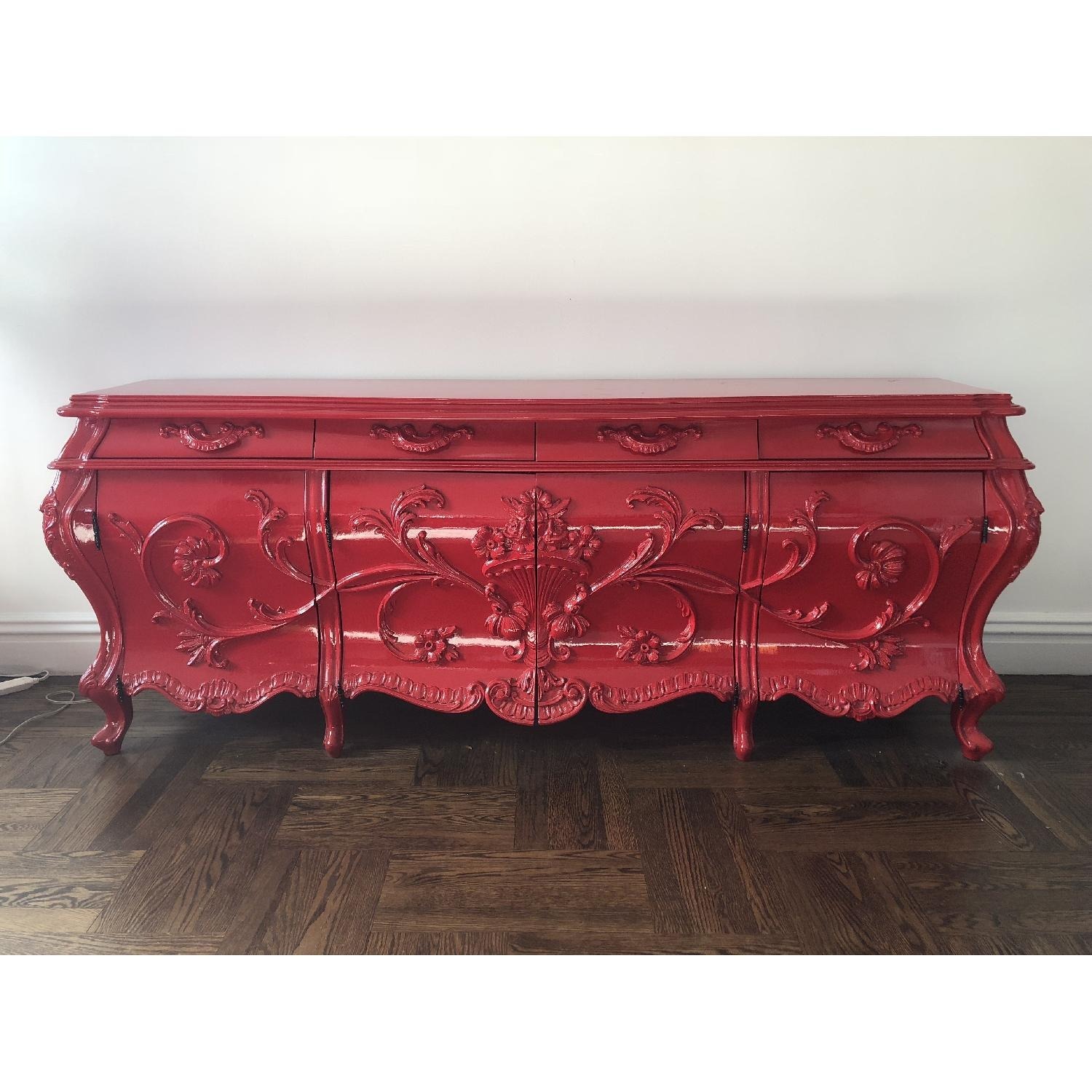 Vintage/Antique Finds Red Wood Sideboard - image-1