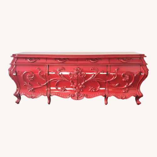 Used Vintage/Antique Finds Red Wood Sideboard for sale on AptDeco