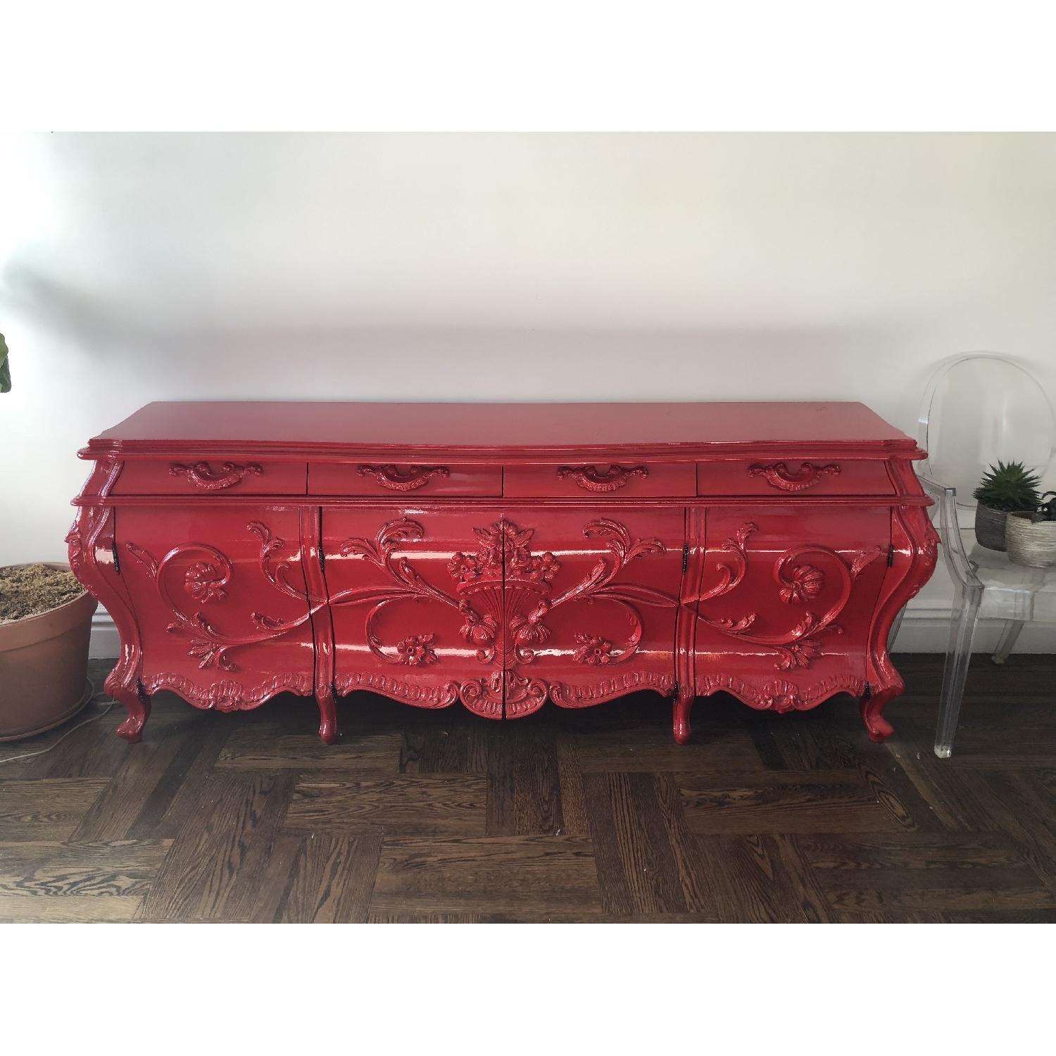 Vintage/Antique Finds Red Wood Sideboard - image-2