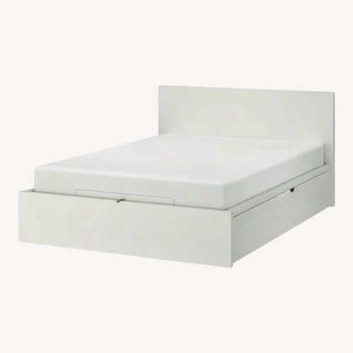 Used IKEA White Malm Queen Storage Bed for sale on AptDeco