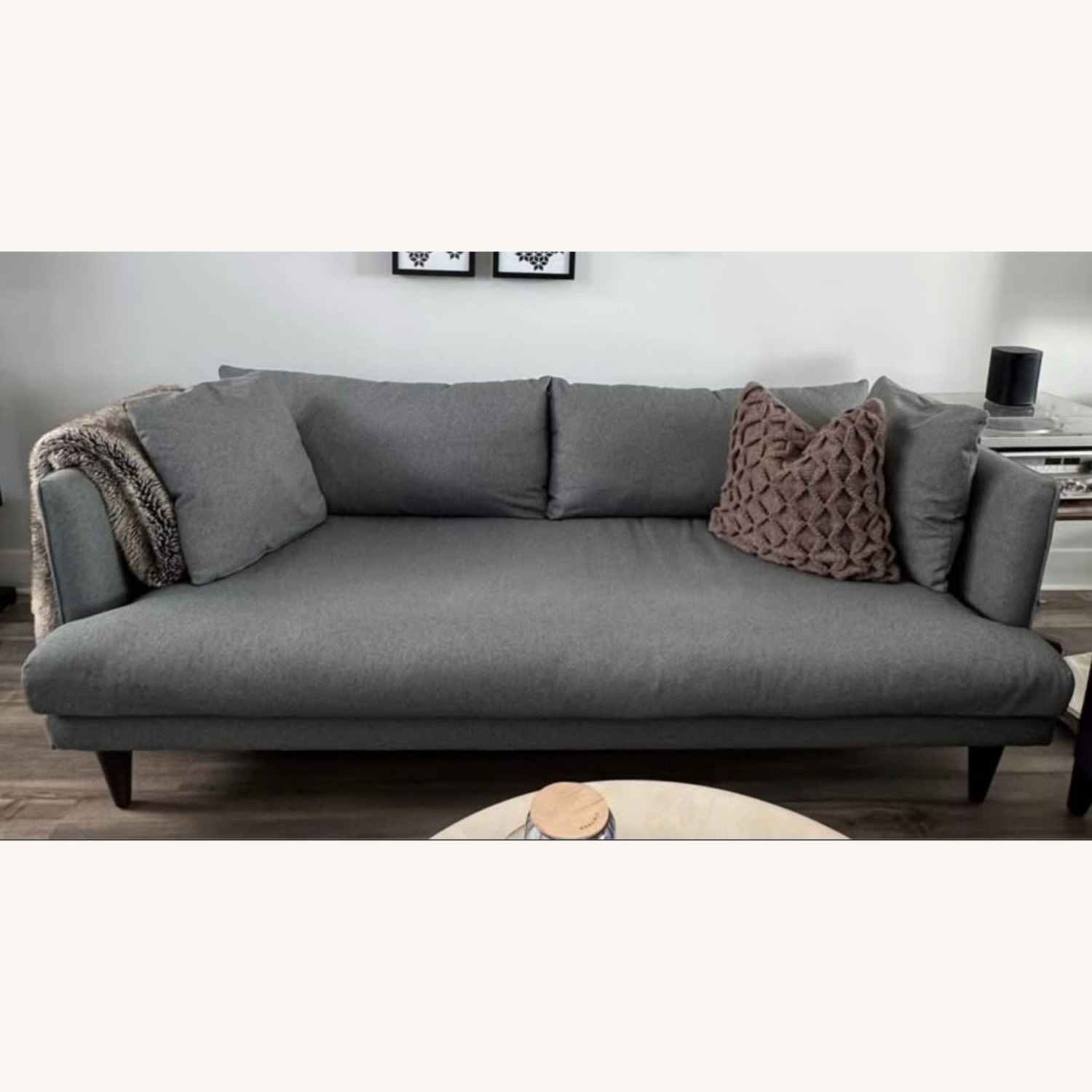 Joybird Lewis Dark Gray Fabric 3+ Seater Sofa - image-1