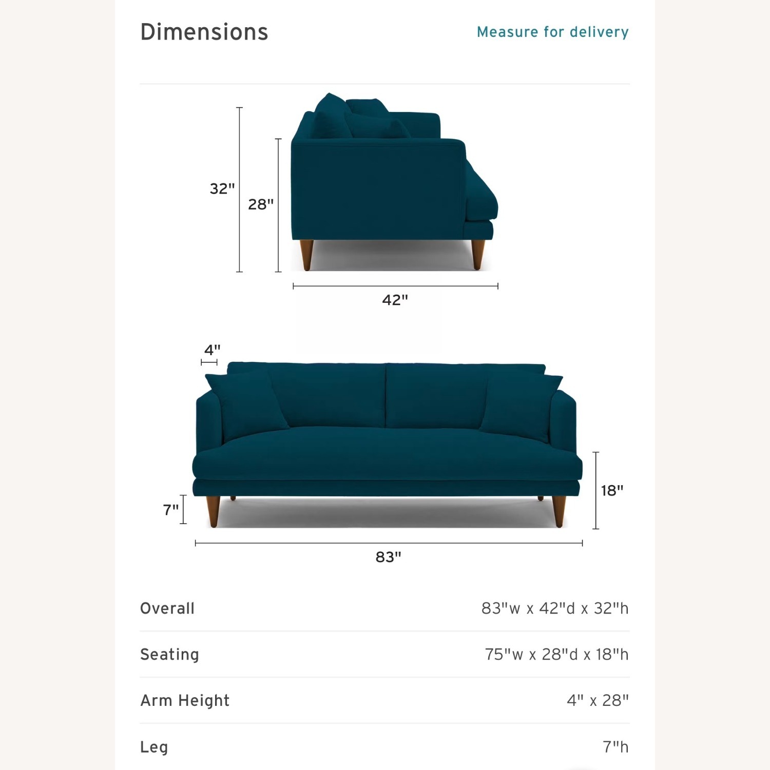 Joybird Lewis Dark Gray Fabric 3+ Seater Sofa - image-4