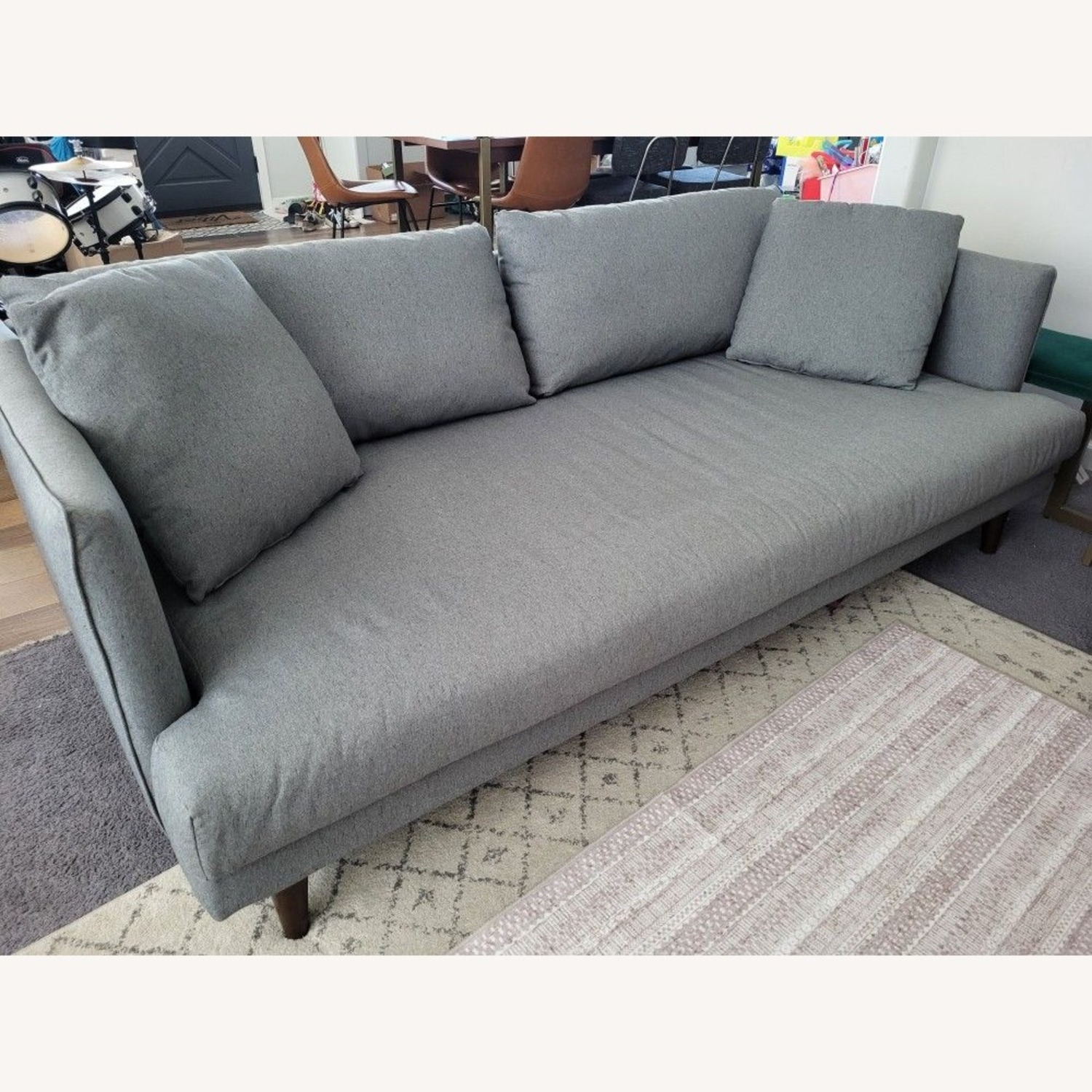 Joybird Lewis Dark Gray Fabric 3+ Seater Sofa - image-2