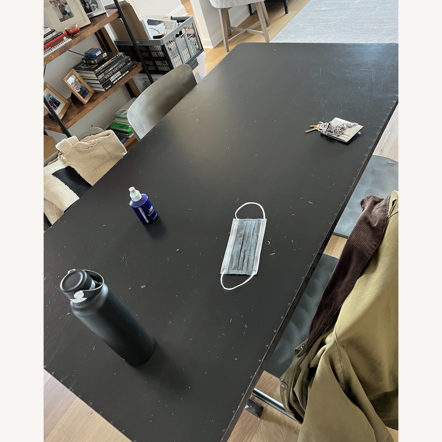 Restoration Hardware Factory Zinc & Cast Iron Dining Table - image-2