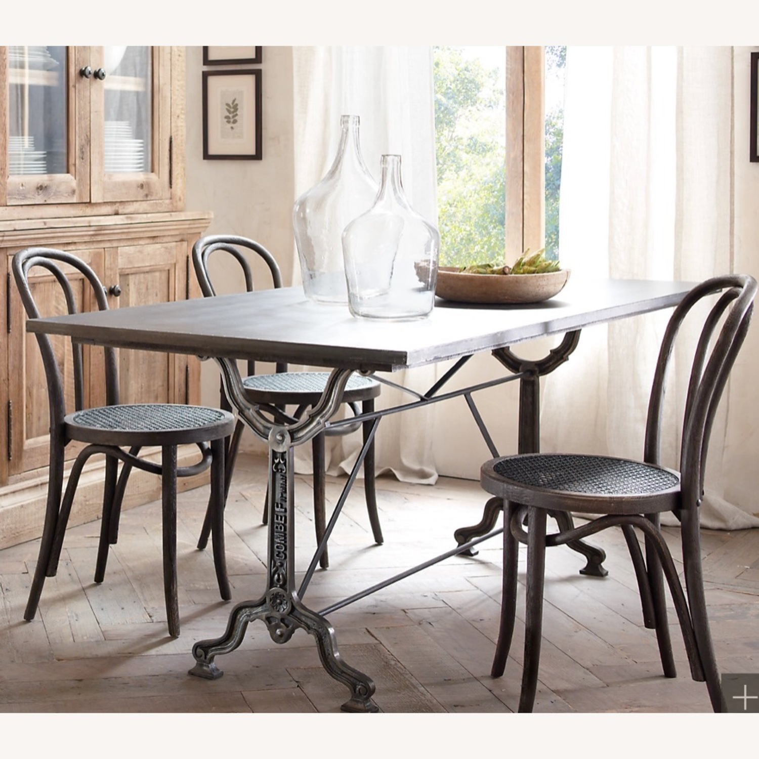 Restoration Hardware Factory Zinc & Cast Iron Dining Table - image-1
