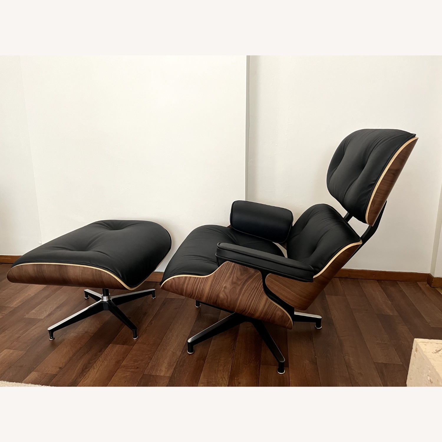 Eames Lounge Chair Replica Tall Walnut - image-1