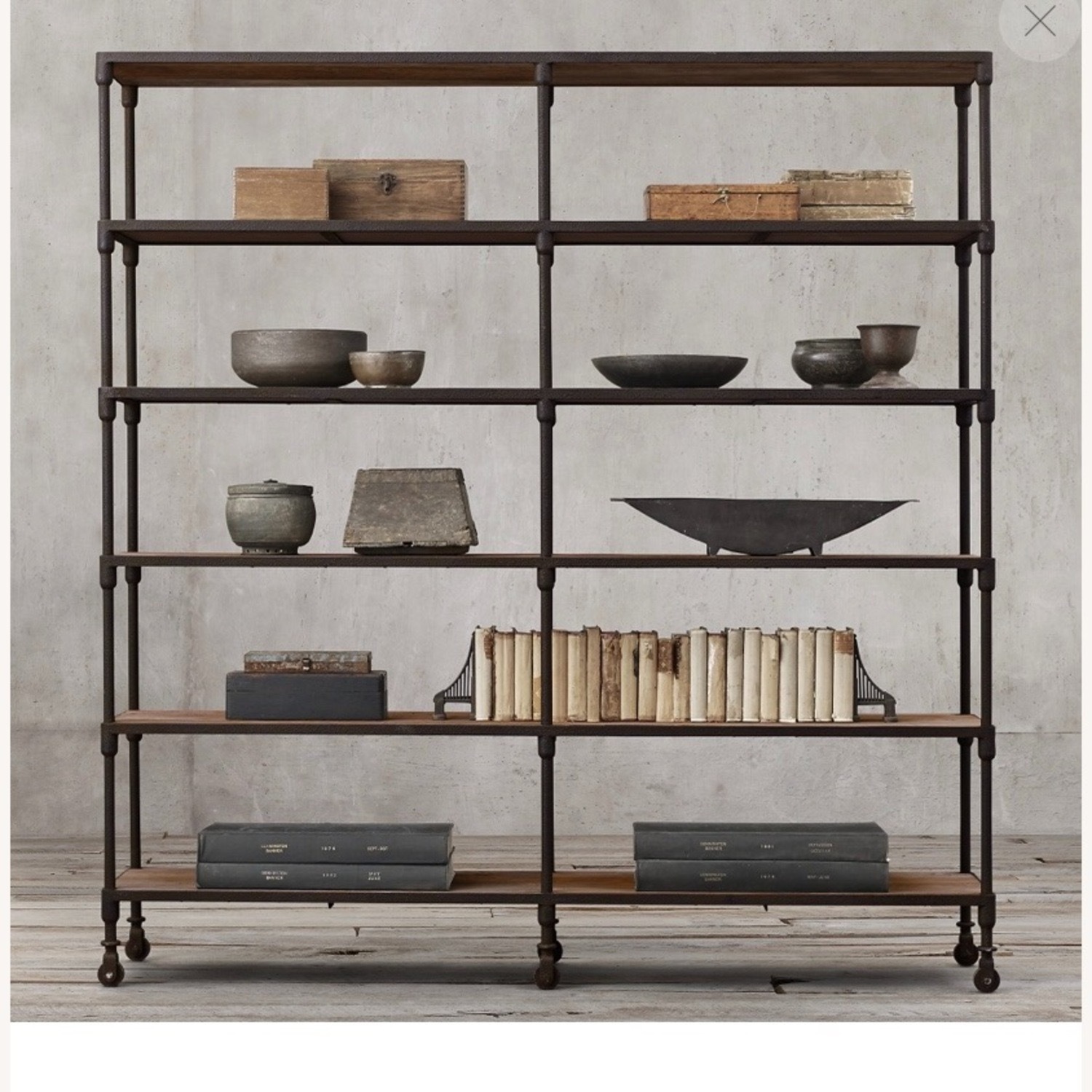 Restoration Hardware Dutch Industrial Double Shelving - image-1