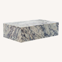  Big Plinth Marble Coffee Table Calacatta Viola
