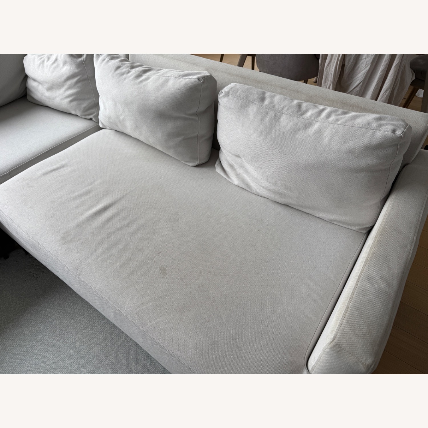 West Elm Andes White Fabric 3+ Seater Sofa - image-3