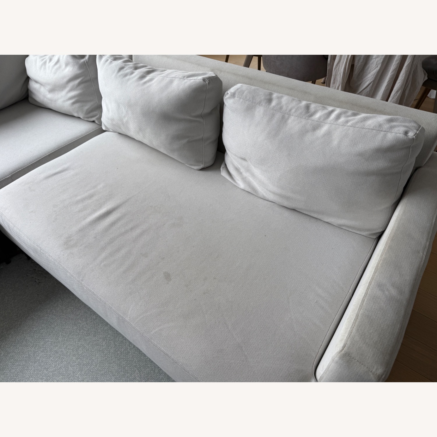 West Elm Andes White Fabric 3+ Seater Sofa - image-4
