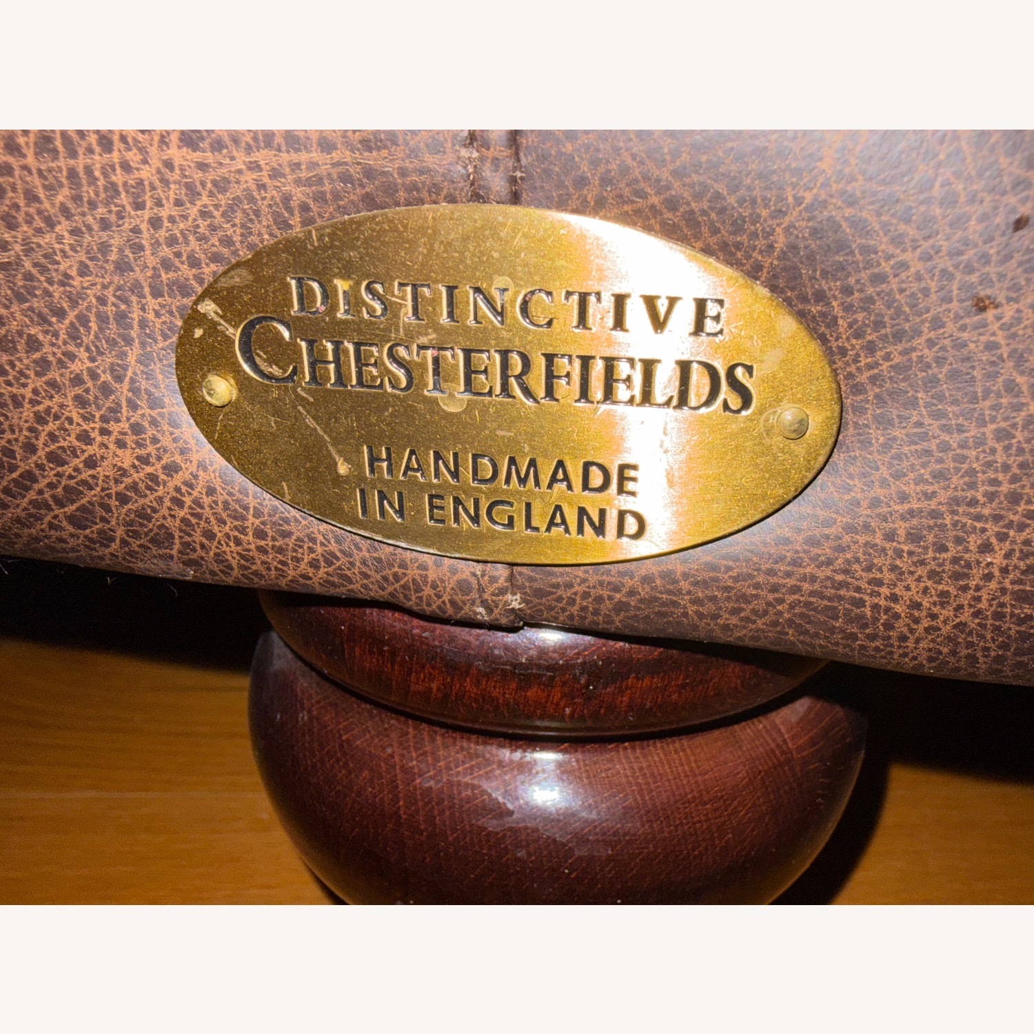 Chesterfield Couch - Texas Saloon Brown Leather - image-2