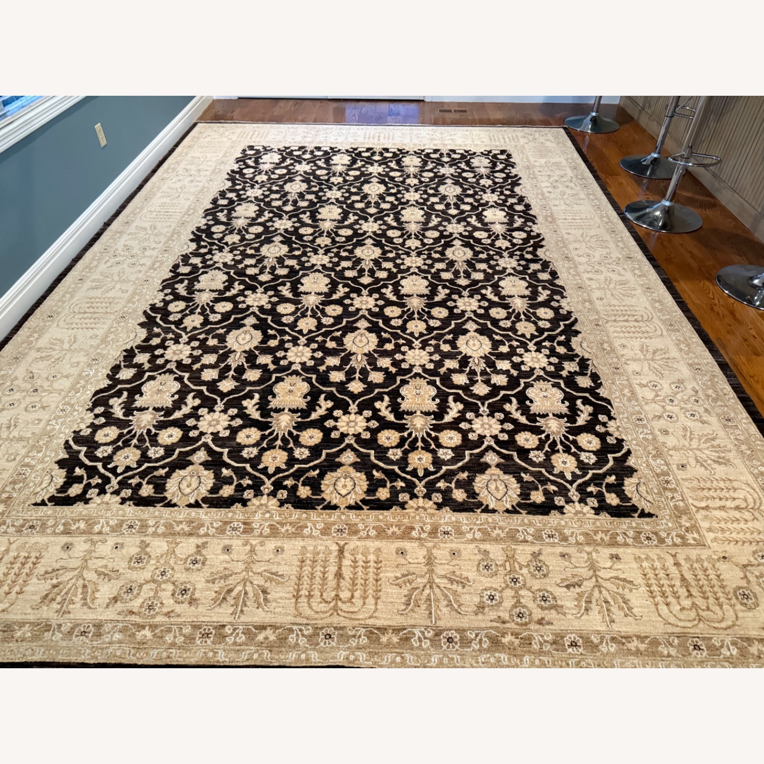 Black Wool Area Rug 10' x 14' - image-1
