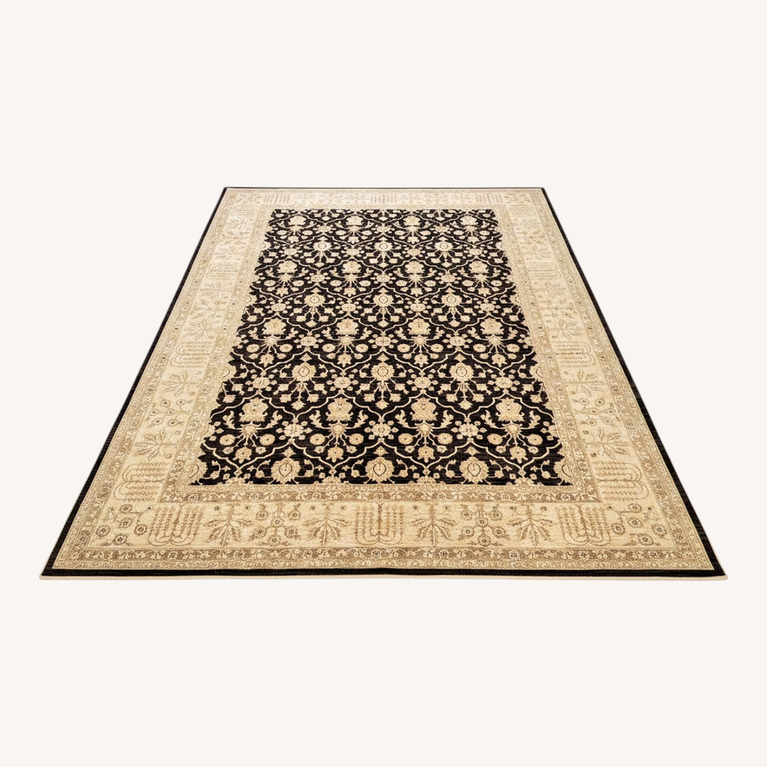 Black Wool Area Rug 10' x 14' - image-0