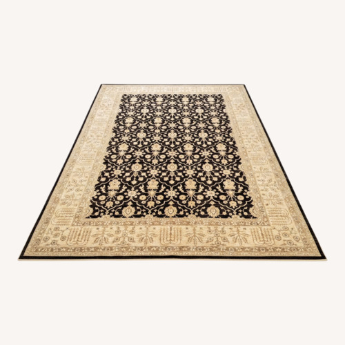 Used Black Wool Area Rug 10' x 14' for sale on AptDeco